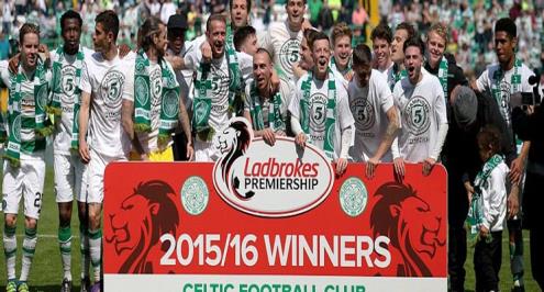 سيلتيك يتوج بلقب الدوري الأسكتلندي للمرة الخامسة على التوالي